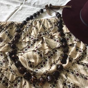 Hawaiian Kukui Nut Lei Necklace - Bohemian Style